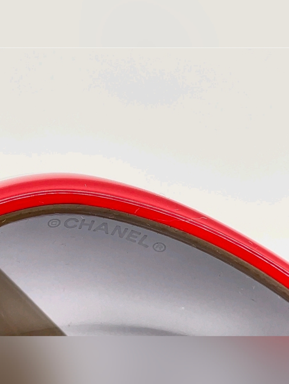 Authentic Chanel 5113 c.970/11 Camellia Red Beige Sunglasses W/Case - Picture 14 of 16